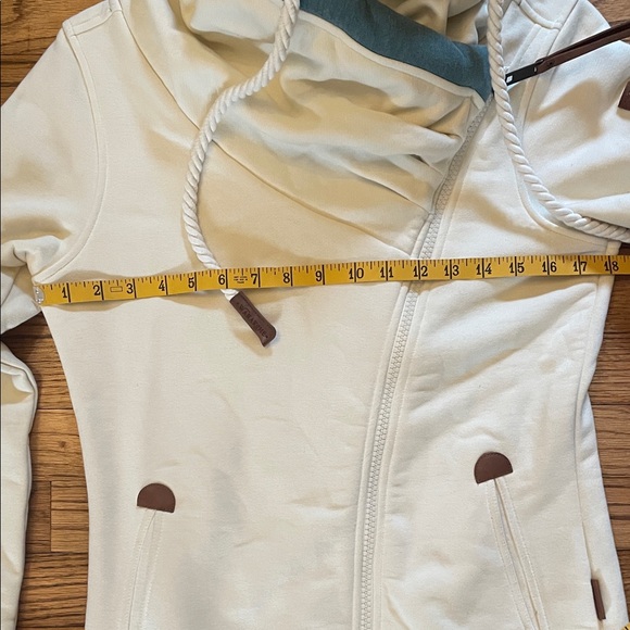 Wanakome Hestia Side Zip Cream and Teal Women's Jacket Sz XS - Picture 11 of 11